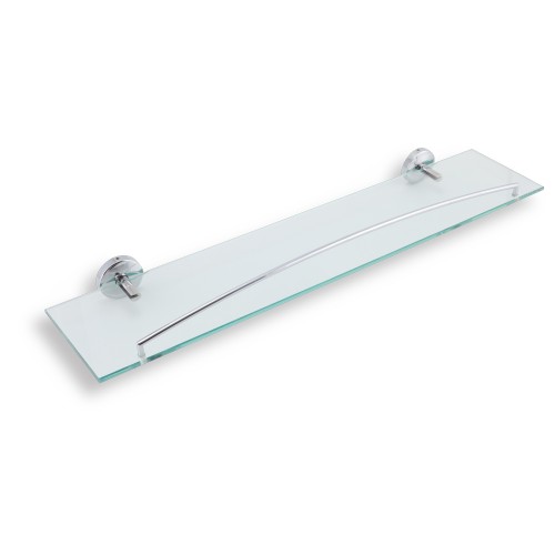 NOVASERVIS METALIA 11 Polička rovná se zábradlím sklo/chrom 0153,0