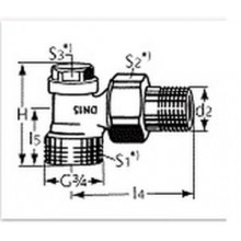 HEIMEIER Regulux DN 15-1/2" šroubení rohové s vnějším závitem 0361-02.000