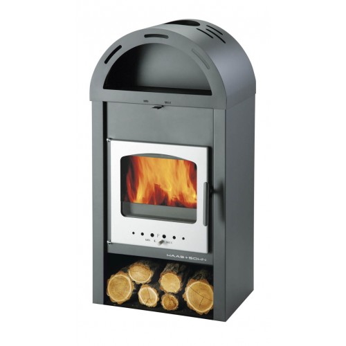HAAS+SOHN Krbová kamna Vaasa Plus III antracit-stříbrná dvířka