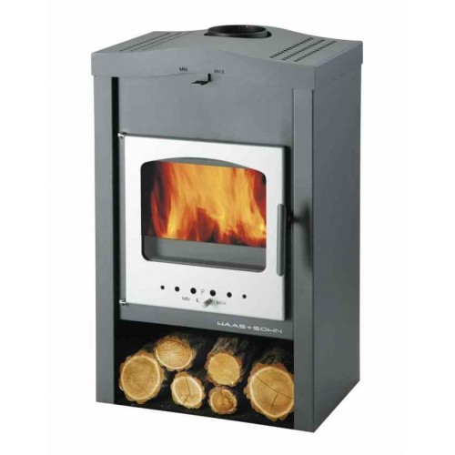 HAAS + SOHN Krbová kamna Vaasa Plus V antracit-stříbrná dvířka