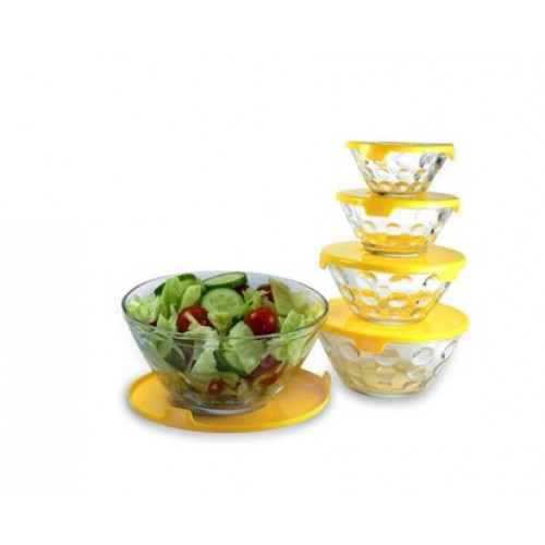 BANQUET Bubble 5ti dílná sada misek s plastovými víčky 04BTB15