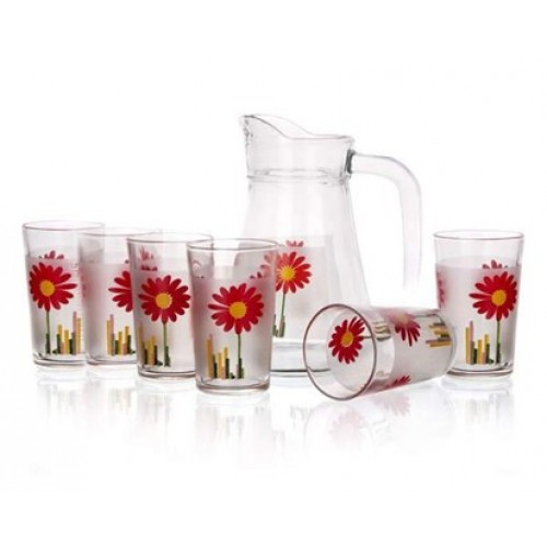 BANQUET Red flower 7 dílný džbánový set 04D223803SF BANQUET Red flower 7 dílný džbánový set 04D223803SF