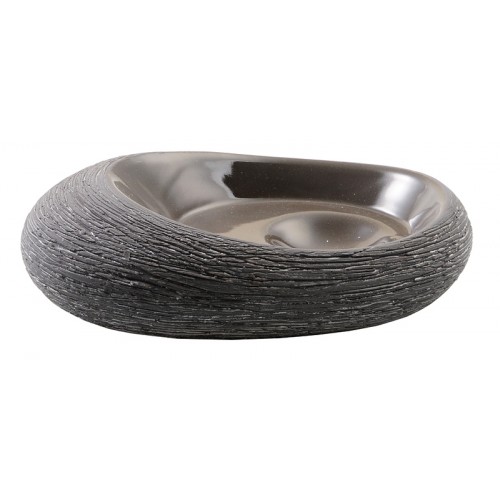 SAPHO B&K 0502/B RUSTICA mýdlenka na postavení, černá