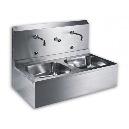 SANELA Nerezový dvojdřez SLUN 07ETB integr. senzor,termostat.ventil,bateriové nap. 93074