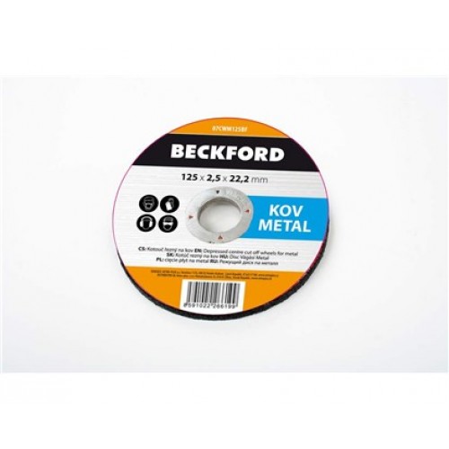 BECKFORD Kotouč řezný na kov 125x2,5x22 mm 07CWM125BF BECKFORD Kotouč řezný na kov 125x2,5x22 mm 07CWM125BF