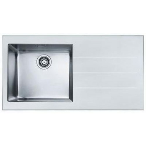 Franke Crystal CYV 611, 1000x510 mm, nerez+bílé sklo, dřez levý 101.0062.563
