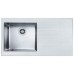 Franke Crystal CYV 611, 1000x510 mm, nerez+bílé sklo, dřez levý 101.0062.563