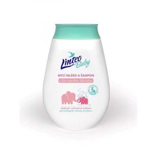 LINTEO BABY Dětské mycí mléko a šampón s měsíčkem lékařským 250 ml 1032 PO EXPIRACI