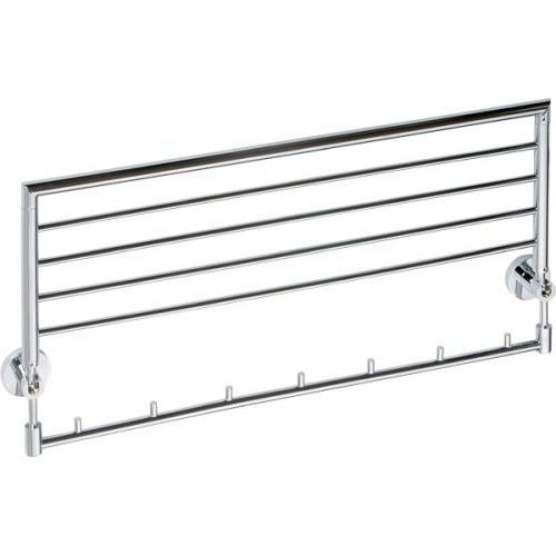 SAPHO OMEGA 104205162 polička na ručníky výklopná s háčky 650mm, chrom
