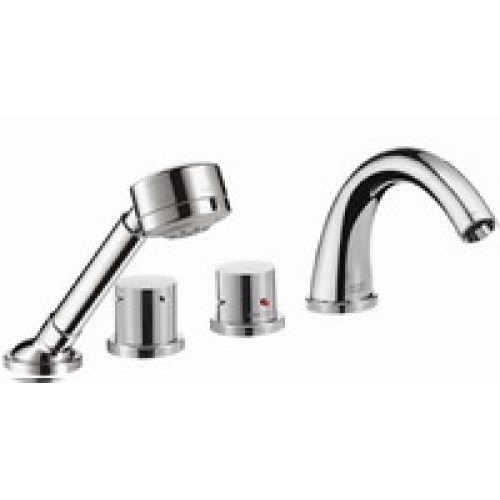 Hansgrohe AXOR STARCK Čtyřotvor. armatura na van. sokl s termostatem DN15, chrom 10466000