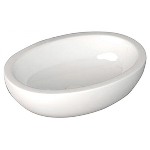 SAPHO SISTEMA keramické umyvadlo oválné bez přepadu 60x42cm, bílá 10AR65060