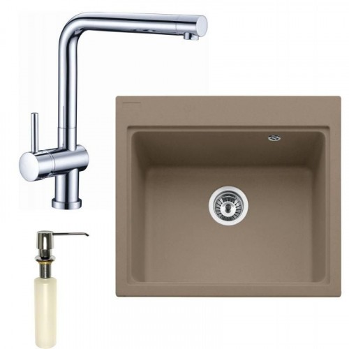 Franke SET G35 Dřez KSG 238.073 Kašmír + Dřezová baterie Saoma + Dávkovač saponátu FD 300, 114.0510.223