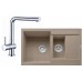 Franke SET G11 Granitový dřez MRG 651-78 Kašmír + Baterie Samoa chrom, 114.0510.288