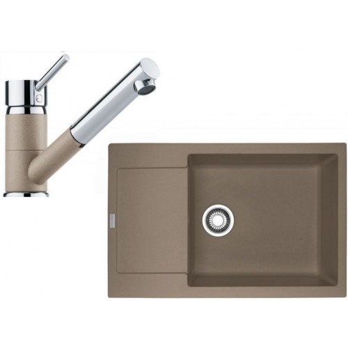 Franke SET G78 Granitový dřez MRG 611-78 BB Kašmír + Baterie FG 7486.424 Kašmír, 114.0510.392