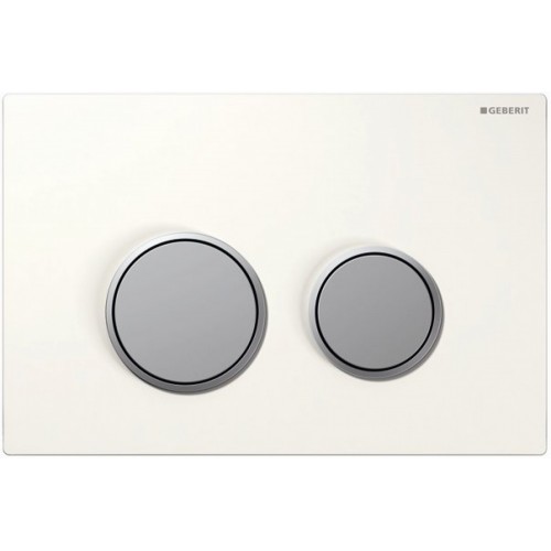 GEBERIT - ovládací tlačítko SIGMA 20, plast, bílá/pochrom.matná 115.778.KL.1