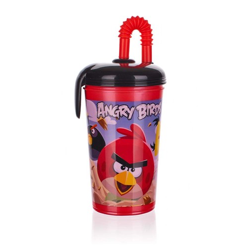 BANQUET Pohárek s víčkem 430 ml Angry Birds 1213AB37130