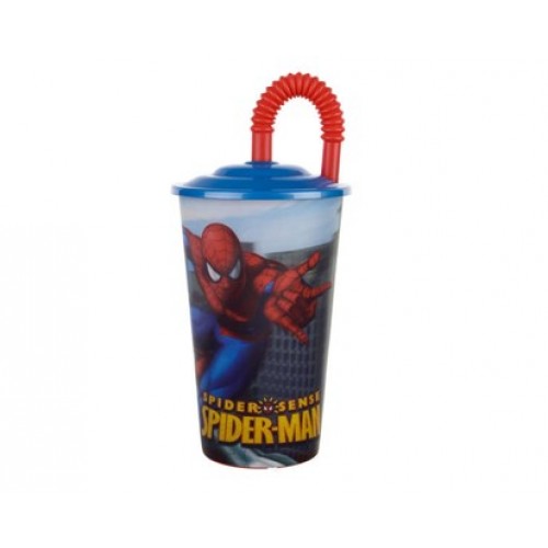 BANQUET pohárek 600ml s víčkem, Spidermann L 1214SP38888 BANQUET pohárek 600ml s víčkem, Spidermann L 1214SP38888