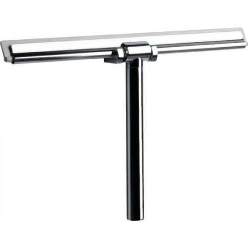 POLYSAN Stěrka na sklo s uchycením na zeď, mosaz-chrom