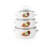 BANQUET 6dílná sada smaltovaného nádobí Apple 1306SMAP03-A