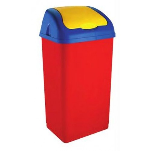 HEIDRUN Odpadkový koš ALTHEA KIDS 35 l, modrá/červená/žlutá, 1352/K