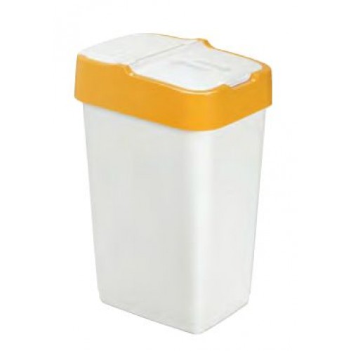 HEIDRUN odpadkový koš PUSH & UP 18l, bílá/žlutá 1340