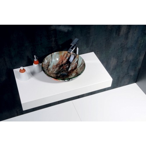 SAPHO BEAUTY 1403-60 ROCKSTONE deska 60x11x46cm včetně konzolí