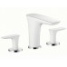 Hansgrohe PURAVIDA Tříotvorová umyvadlová armatura DN15, bílá/ chrom 15073400