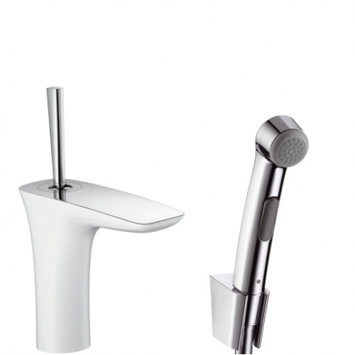 Hansgrohe PuraVida Umyvadlová baterie Bidette, bílá/chrom 15275400 Hansgrohe PuraVida Umyvadlová baterie Bidette, bílá/chrom 15275400