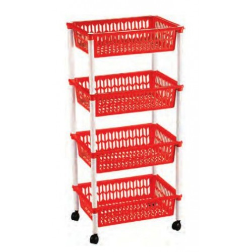 HEIDRUN GUAPISSIMO Regálek pojízdný 4 košíky, mix barev 1564