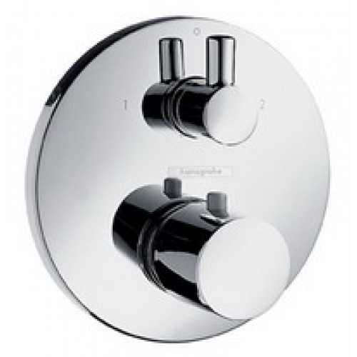 Hansgrohe Ecostat S Termostat pod omítku s uzav. a přep. ventilem, chrom 15721000