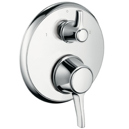 Hansgrohe Ecostat C Termostat pod omítku s uzav. a přep. ventilem, chrom 15753000