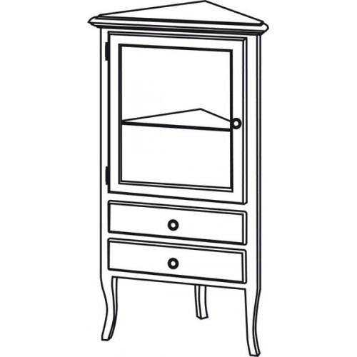 SAPHO RETRO 1692 skříňka rohová 60x120x47cm, starobílá