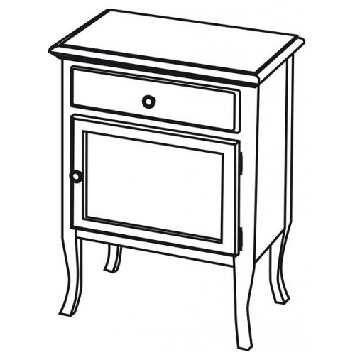 SAPHO RETRO 1693 skříňka 60x80x38cm, starobílá