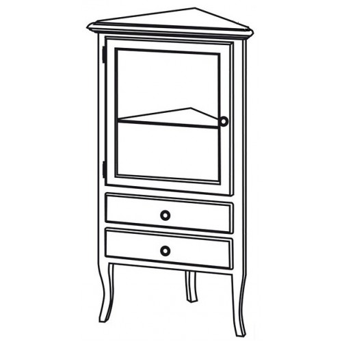 SAPHO RETRO 1701 skříňka rohová 60x120x47cm, buk SAPHO RETRO 1701 skříňka rohová 60x120x47cm, buk