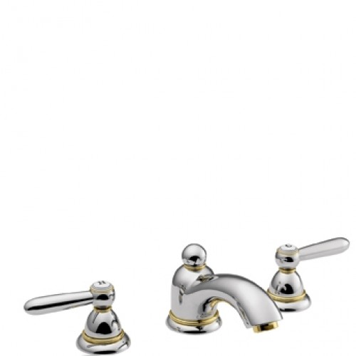 Hansgrohe AXOR CARLTON Tříotv. umyv. arm. s ovl. páčkami, chrom/zlato 17135090