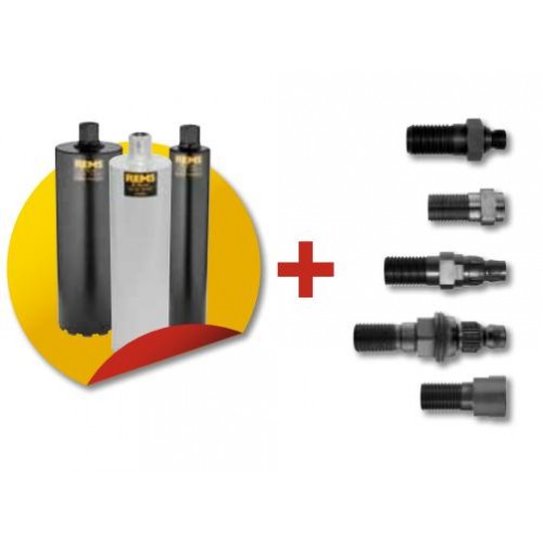 REMS adaptér UNC 1 1/4" vnější-G 1/2" vnitřní k připojení univerzálních jádrových korunek 180056