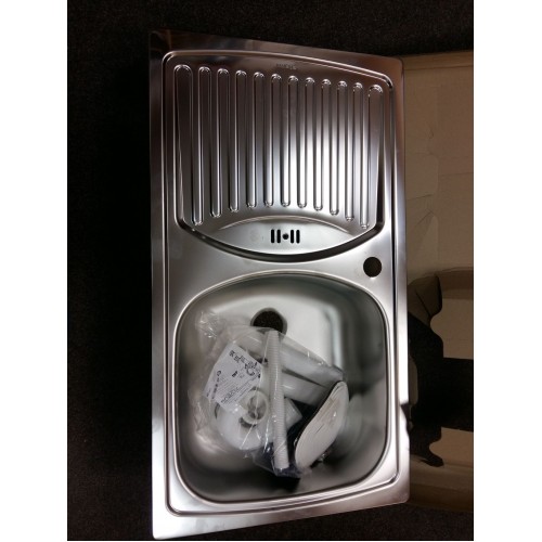 ALVEUS Basic 150 kuchyňský dřez satin, 780x435 mm, 1009158, otvor pro baterii viz. foto ALVEUS Basic 150 kuchyňský dřez satin, 780x435 mm, 1009158, otvor pro baterii viz. foto