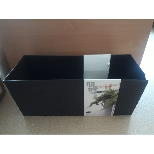 VÝPRODEJ Prosperplast RATO CASE Truhlík +zavlažovací systém 80x33x32cm umbra POŠKOZENO