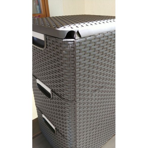 VÝPRODEJ CURVER STYLE Zásuvka 3x 14l 33x38x59,5cm hnědá 06604-210 POŠKOZENÉ!!!