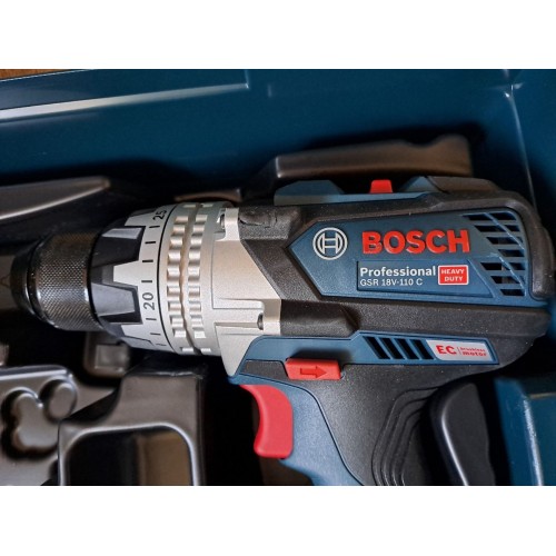 VÝPRODEJ BOSCH GSR 18V-110 C Akumulátorový vrtací šroubovák 06019G0109 POŠKRÁBANÉ!!