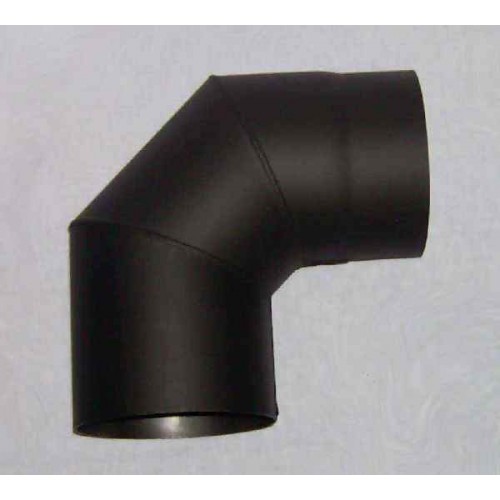 Koleno kouřovodu 150mm 90° (2) černá Koleno kouřovodu 150mm 90° (2) černá