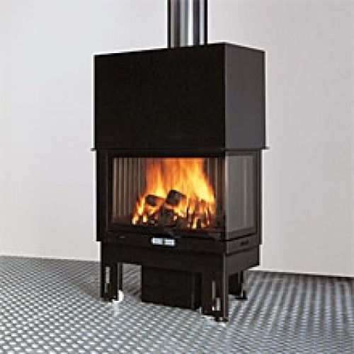 Edilkamin TITANO V pravé prosklení, jednoduché sklo, krbová vložka 220660