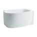 MIMO by LAUFEN Vana 140x80, s konstrukcí, pravý roh, bílá Microban 2.2155.5.300.000.1