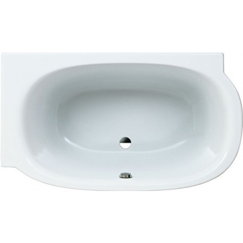 MIMO by LAUFEN Vana 140x80, s konstrukcí, levý roh, bílá Microban 2.2255.1.300.000.1