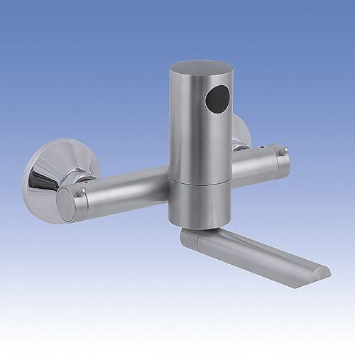 SANELA Nástěnná umyvadlová baterie SLU 12BRK, pro dvě vody, rozteč 100 mm 23127