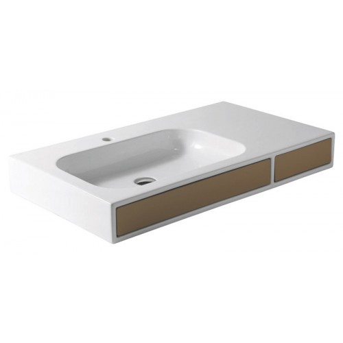 SAPHO NEAT 23150101 keramické umyvadlo Quadro s úložným prostorem 90x12x52cm