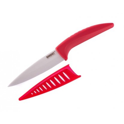 BANQUET Praktický nůž Gourmet Ceramia Rosse 9,5cm 25CK03R003