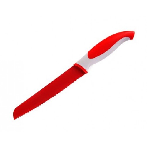 BANQUET Nerezový nůž na chléb s nepřilnavým povrchem Symbio New 19 cm, červená 25LI008151R