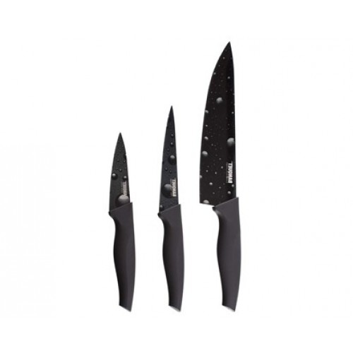 BANQUET 3 dílná sada nožů s nepřilnavým povrchem, Frizzante Nero 25LI008203