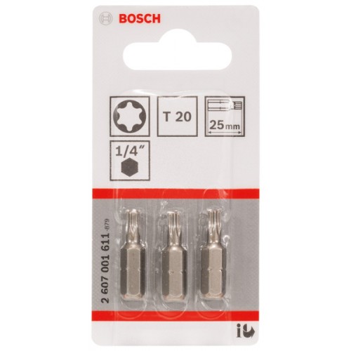 BOSCH Šroubovací bit zvlášť tvrdý Extra-Hart T20, 25 mm 2607001612